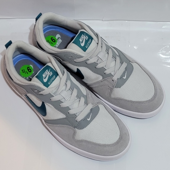 Nike Alleyoop SB Particle Grey Geode Teal‎ Shoes - Picture 5 of 6